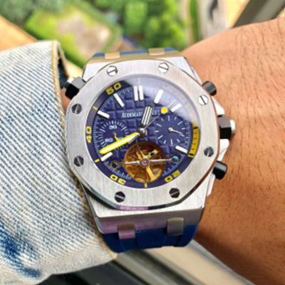 Audemars Piguet Royal Oak   Automatic Movement Blue 44mm Watch